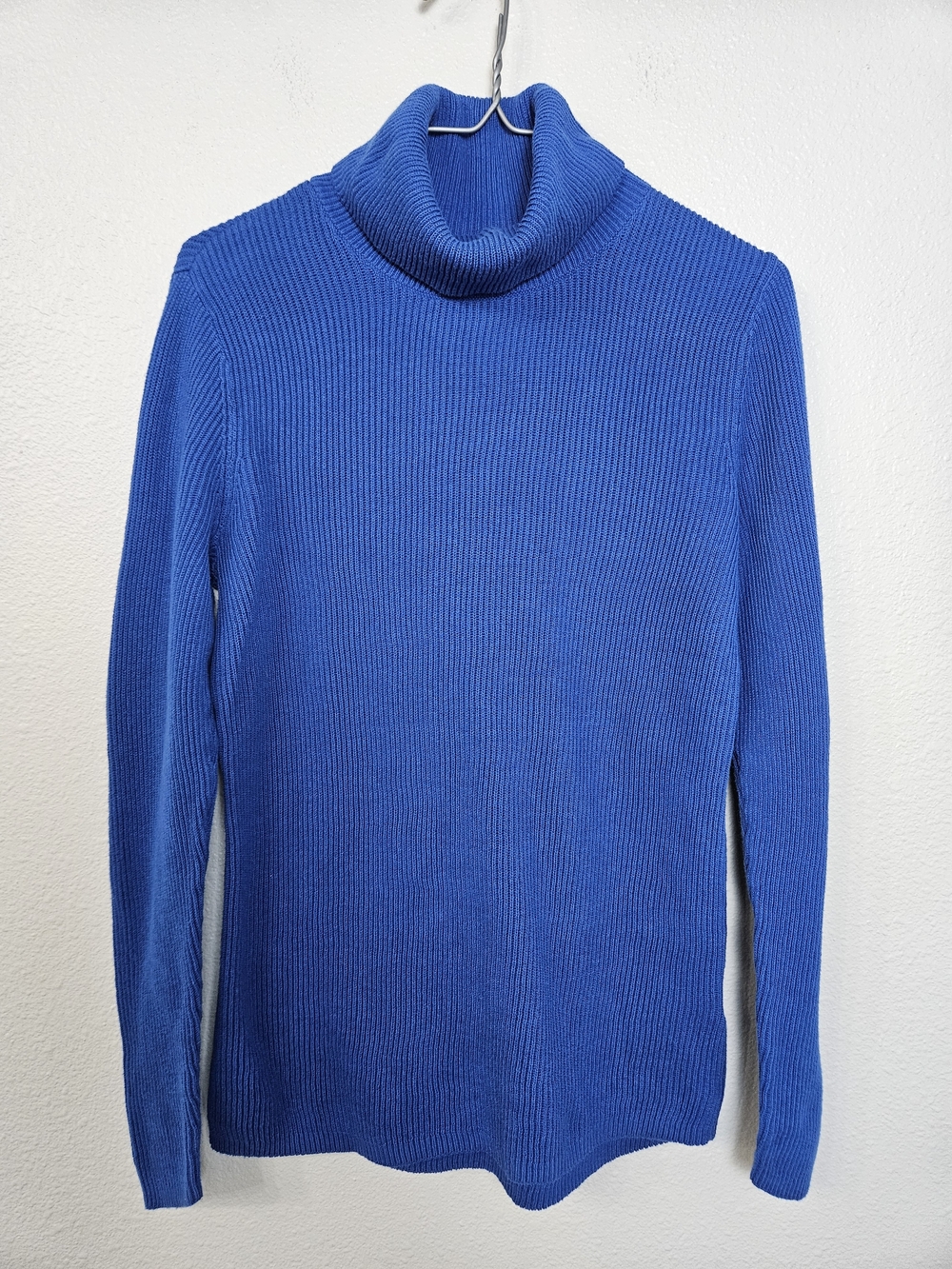 croft & barrow Royal Blue Ribbed Turtleneck Sweater Size S